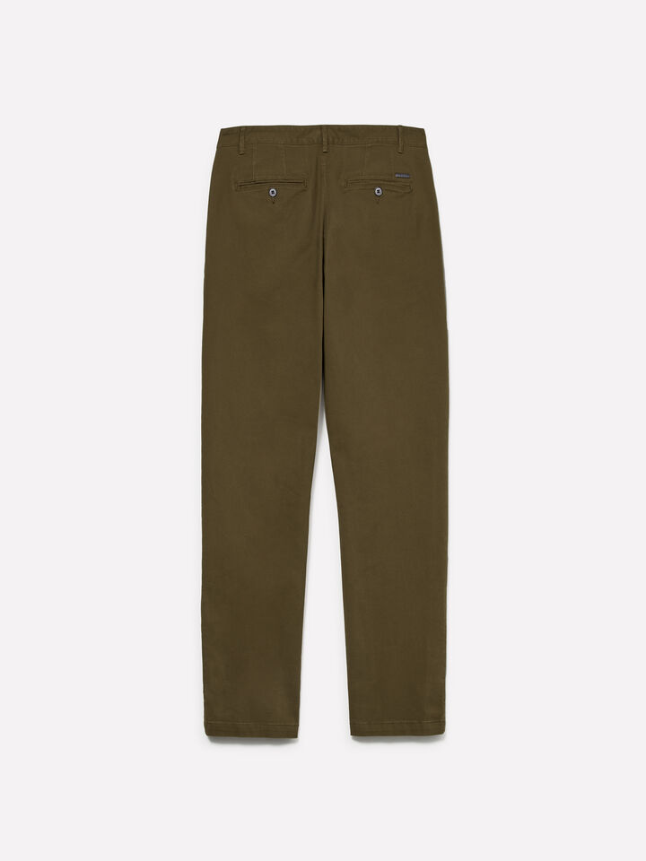 Calças chino verde-oliva - calças chinos para homem - Verde-oliva | Sisley image number 2
